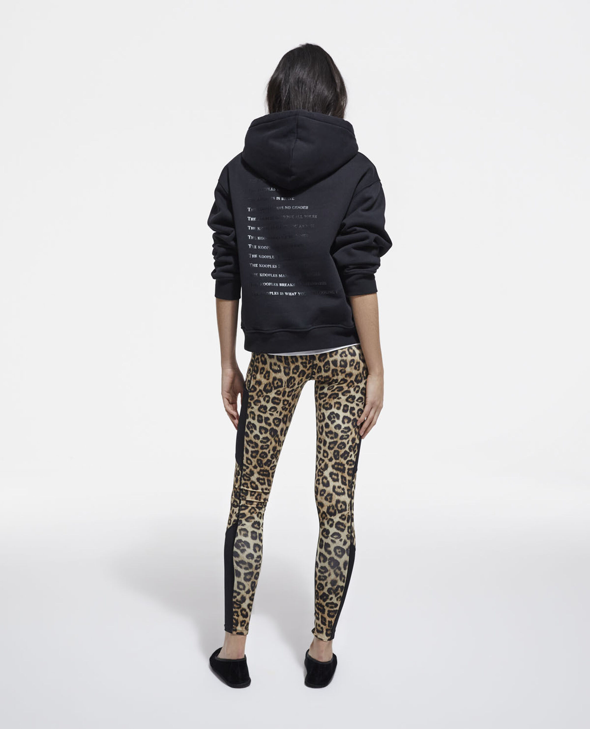 Leopard print technical leggings, LEOPARD, hi-res image number null
