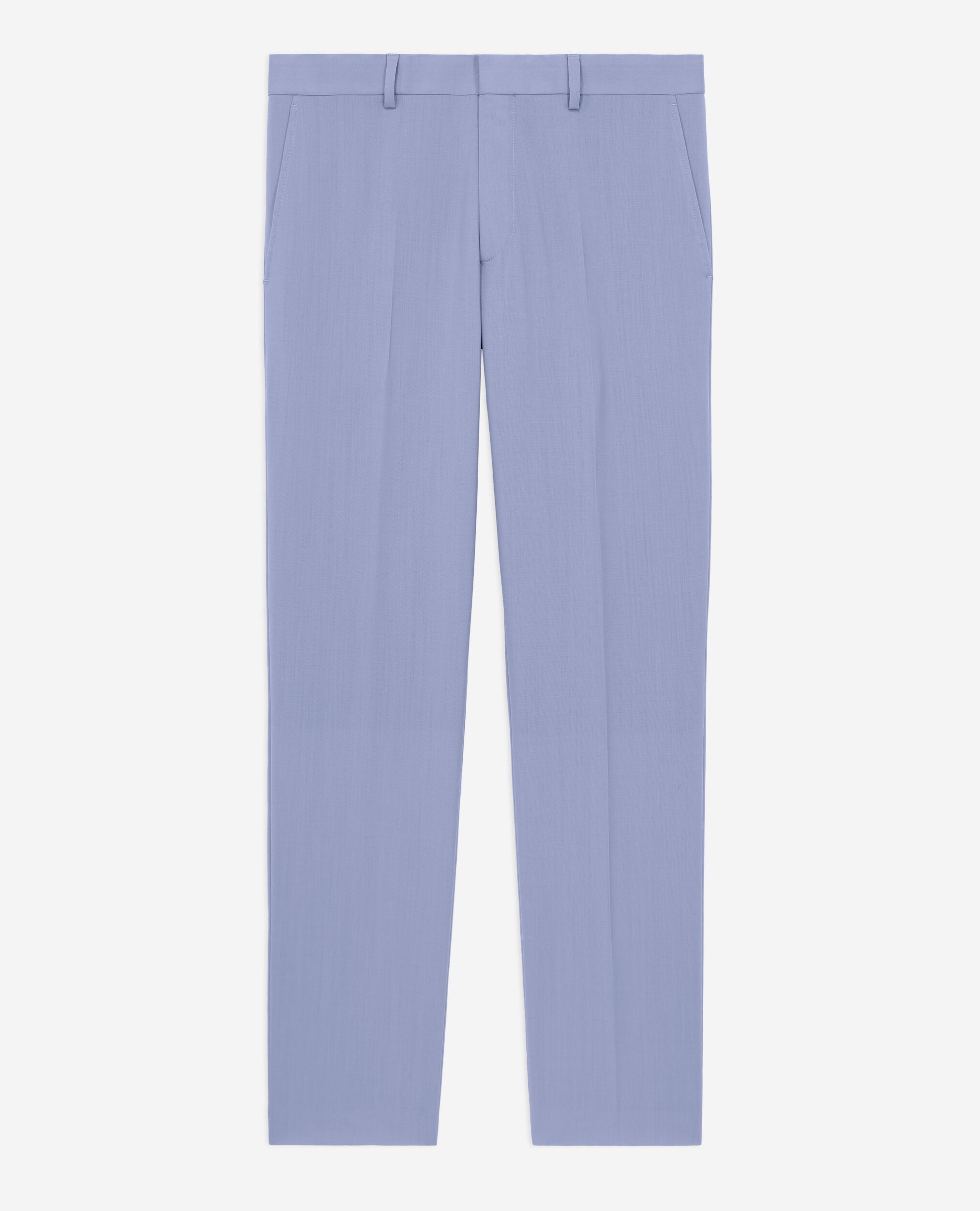 Pantalon de costume bleu en laine fil fil The Kooples