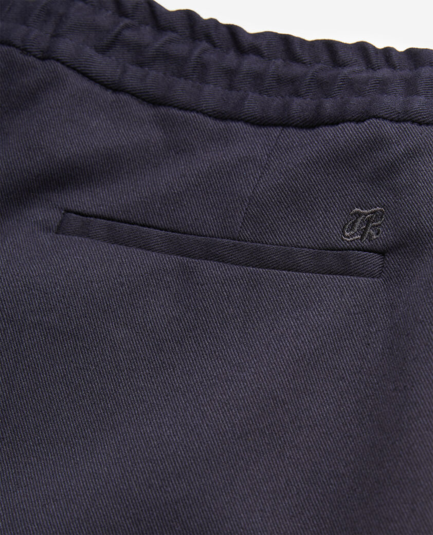 The Kooples HOMME DARK NAVY pantalon bleu en coton