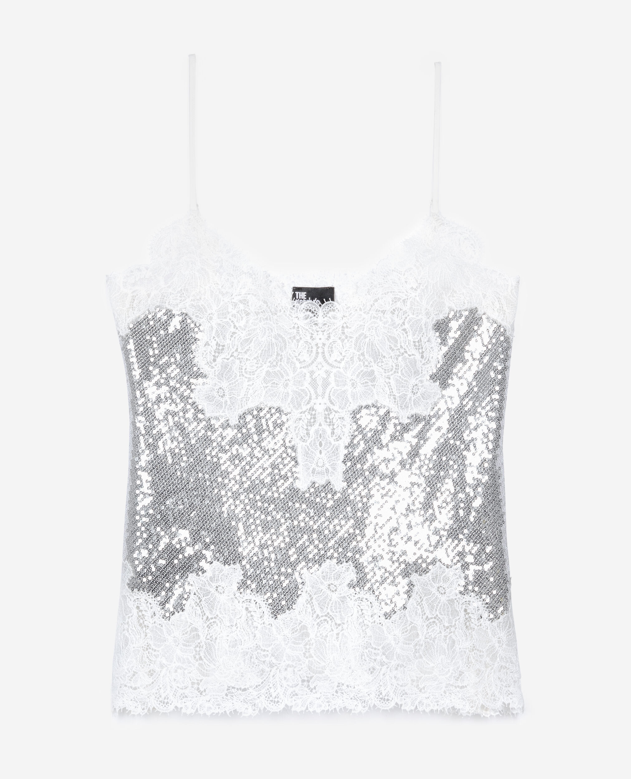 Silver sequin camisole