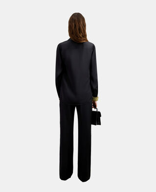 The Kooples WOMEN BLACK black silk shirt