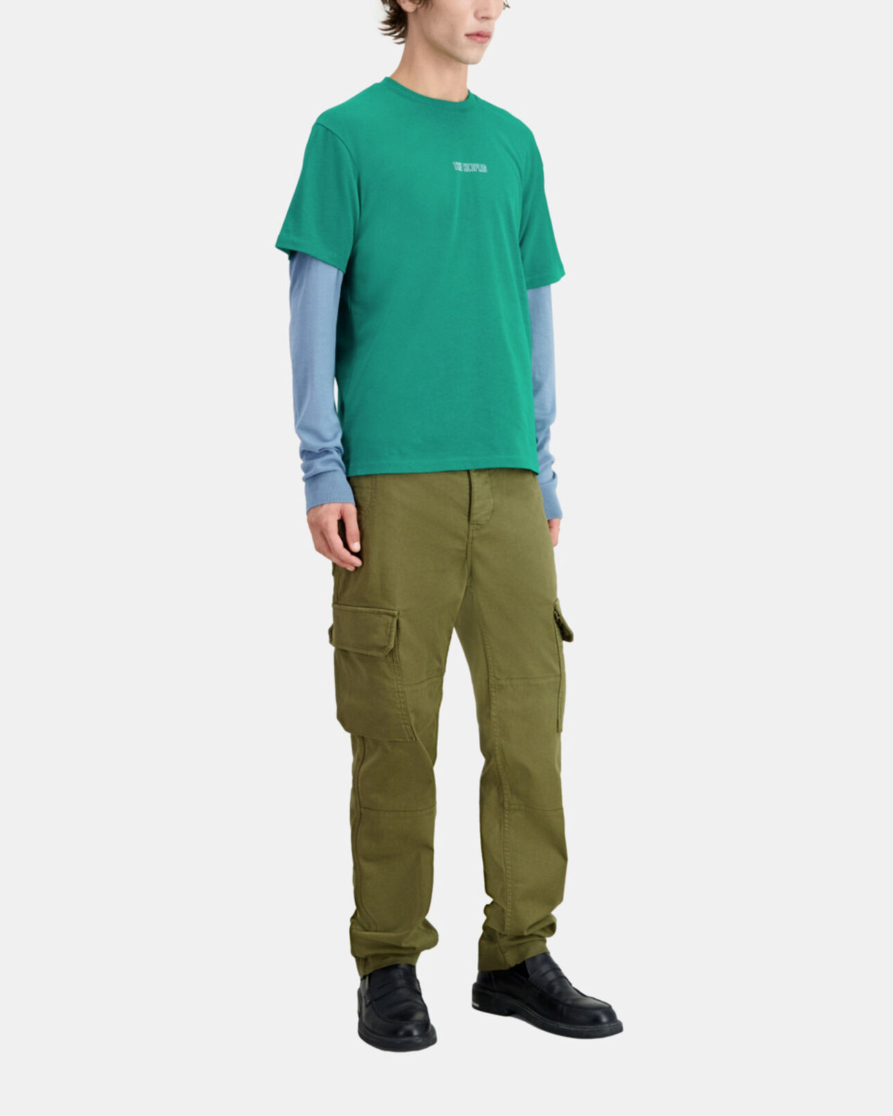 The Kooples HOMBRE FOREST camiseta verde logotipo para hombre