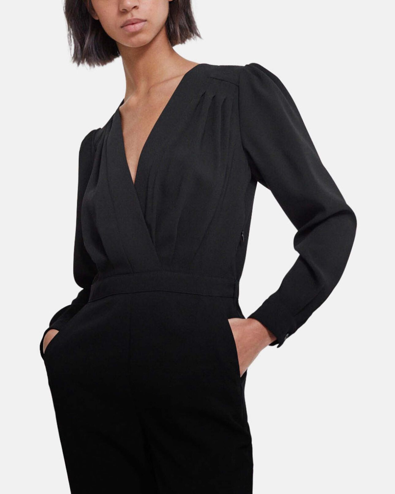 The Kooples DAMEN BLACK schwarzer overall