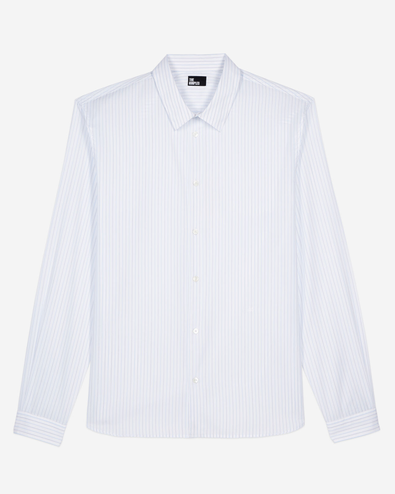 The Kooples MEN WHITE / BLUE white striped formal shirt