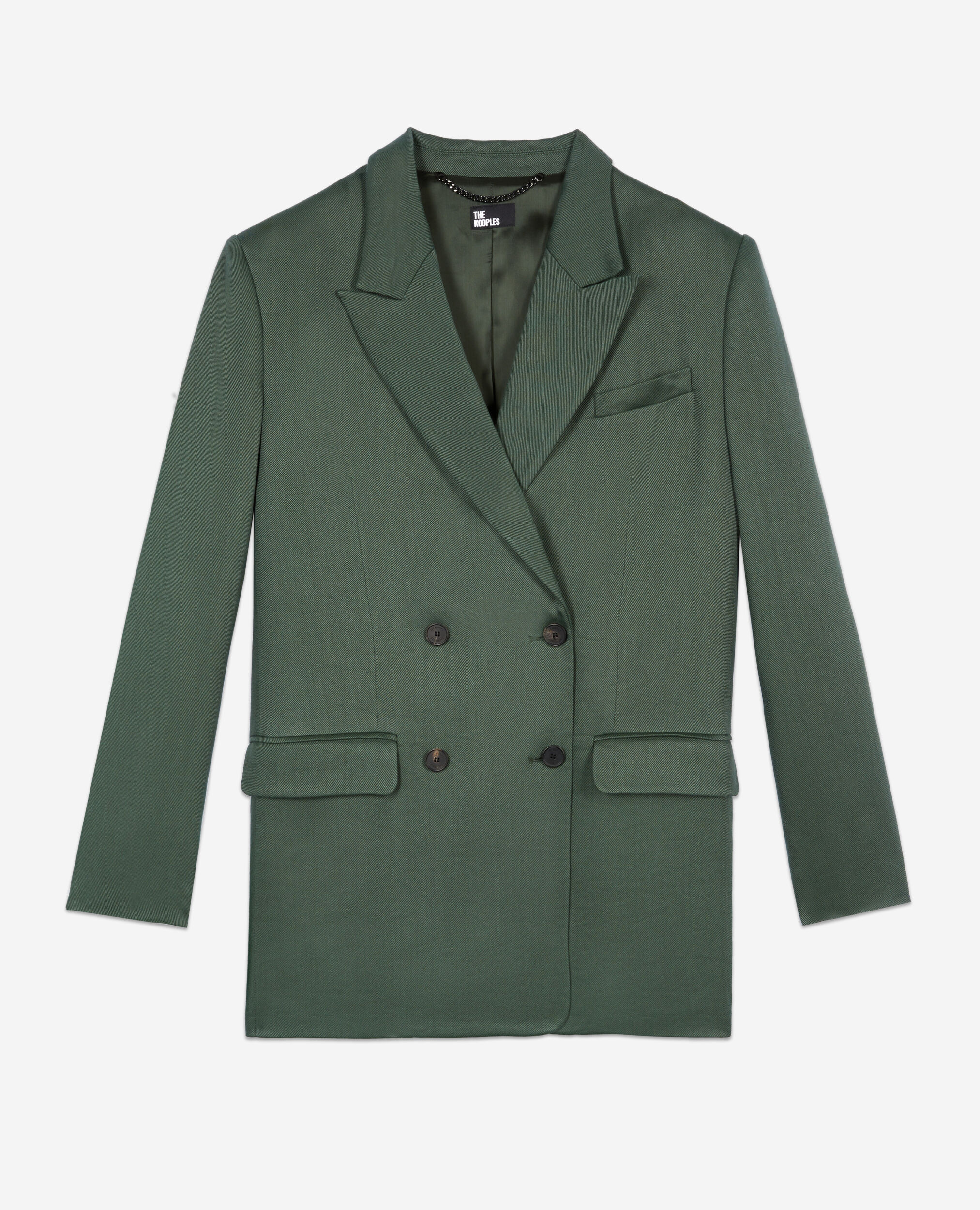 Green suit jacket, WOOD KAKI, hi-res image number null