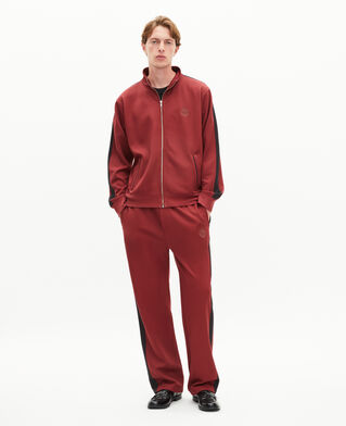 The Kooples MEN BURGUNDY burgundy zip-up sweatshirt
