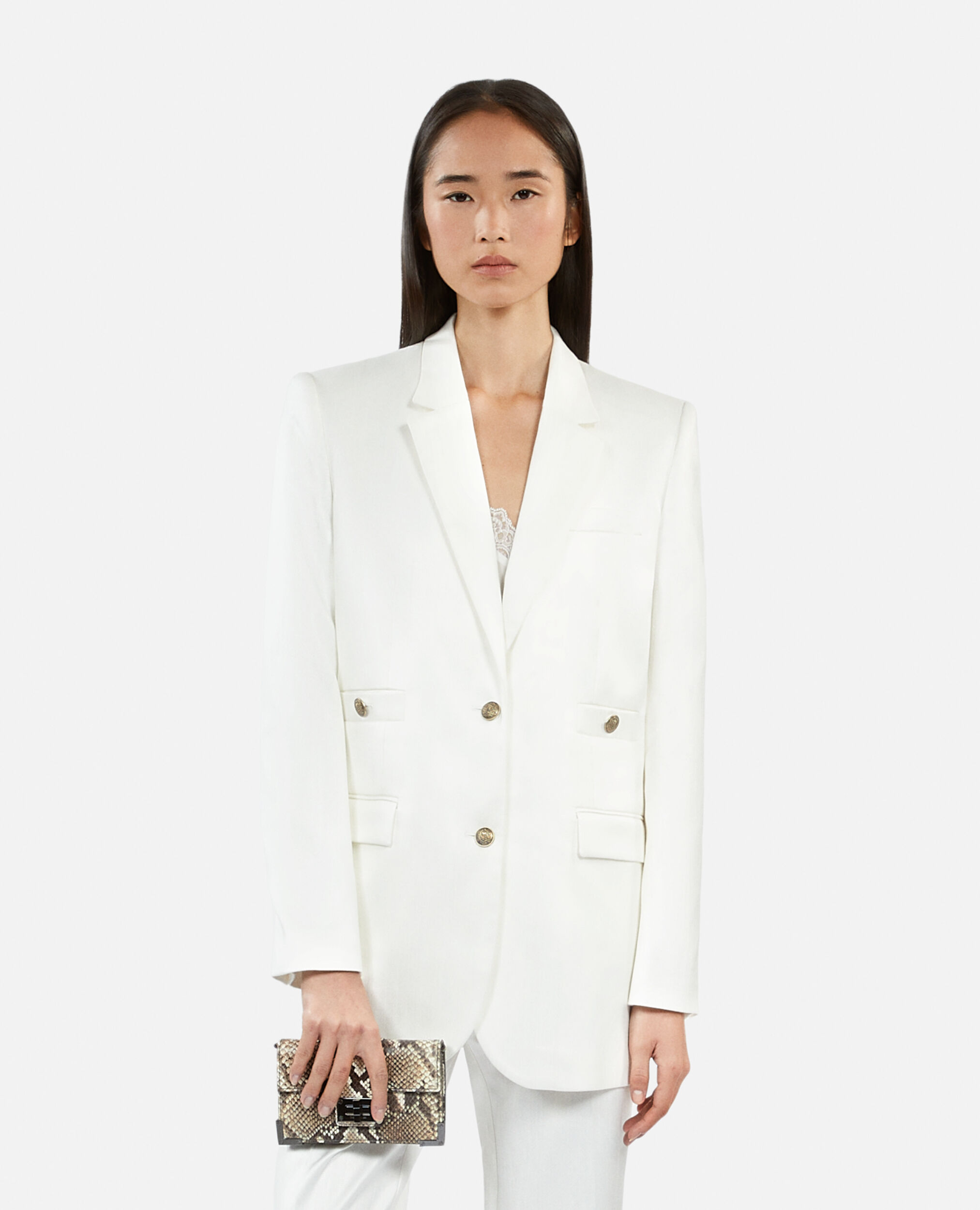 White suit jacket, WHITE, hi-res image number null