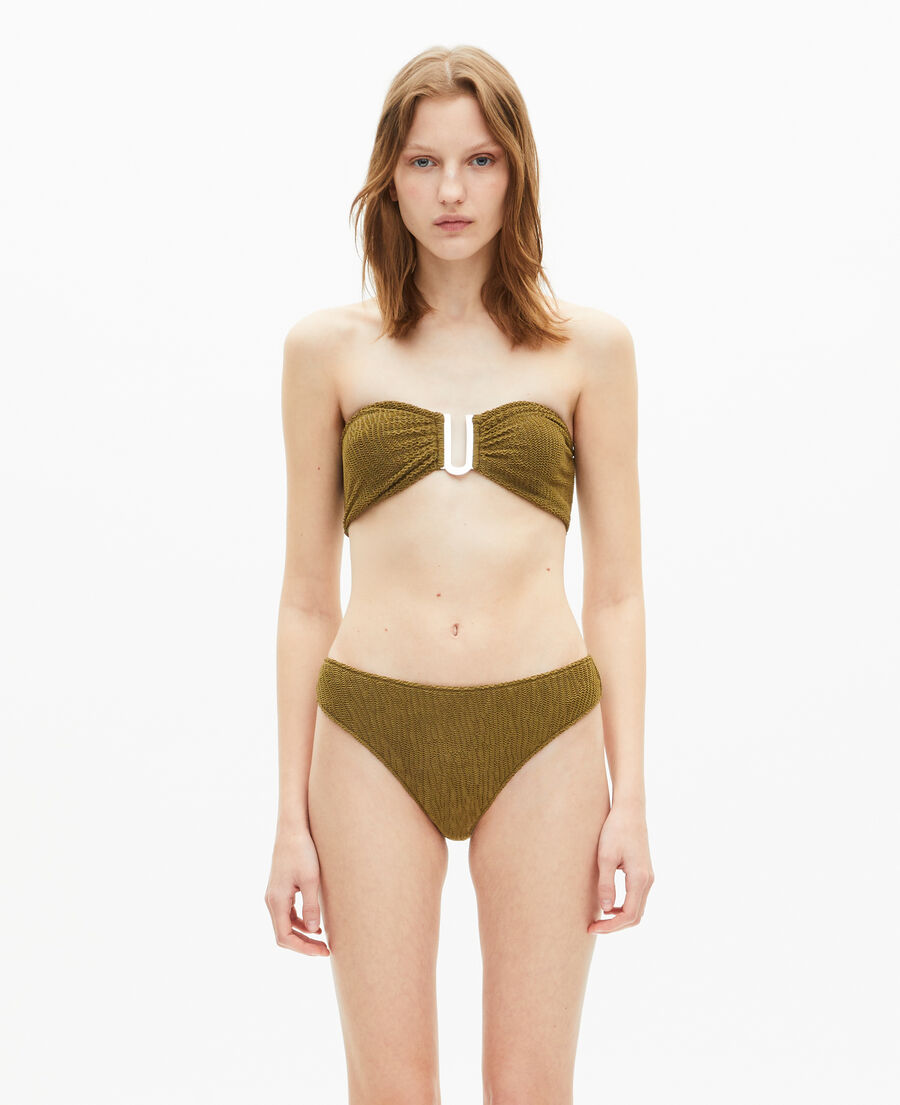 The Kooples WOMEN KAKI the kooples x luz bikini bottoms khaki