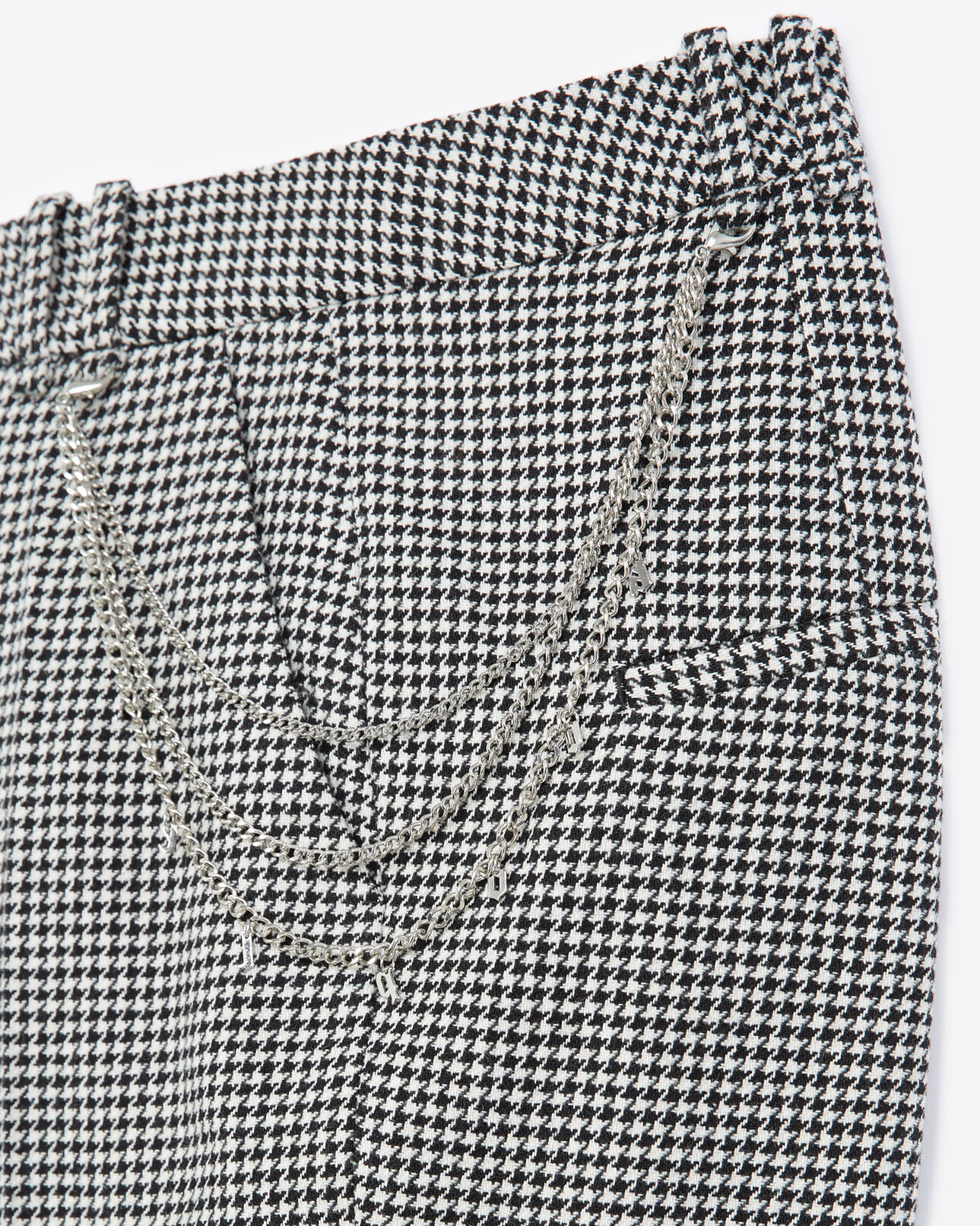 The Kooples FEMME BLACK WHITE pantalon droit motif pied de poule