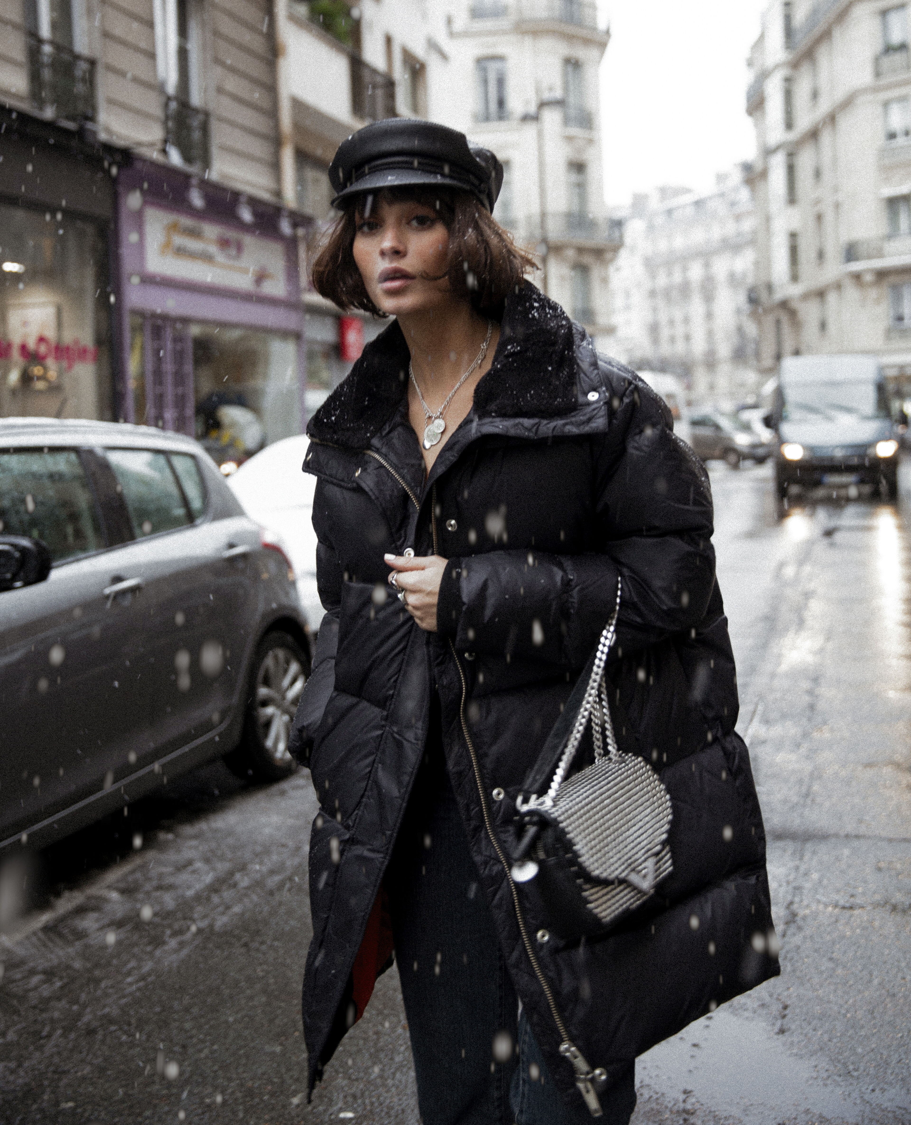 Oversized clearance black puffer