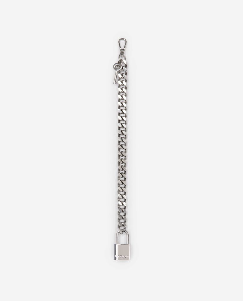 The Kooples WOMEN SILVER silver padlock and key chain bag charm