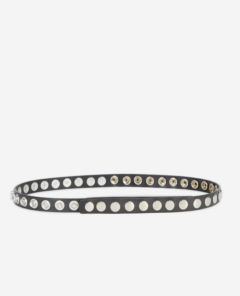 The Kooples M BLACK thin black leather belt