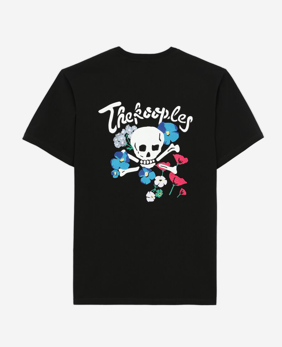 t-shirt homme noir avec broderies