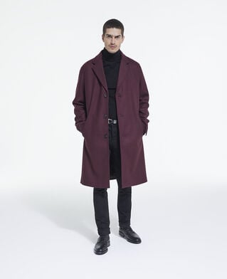 The Kooples HOMME BURGUNDY manteau en laine bordeaux