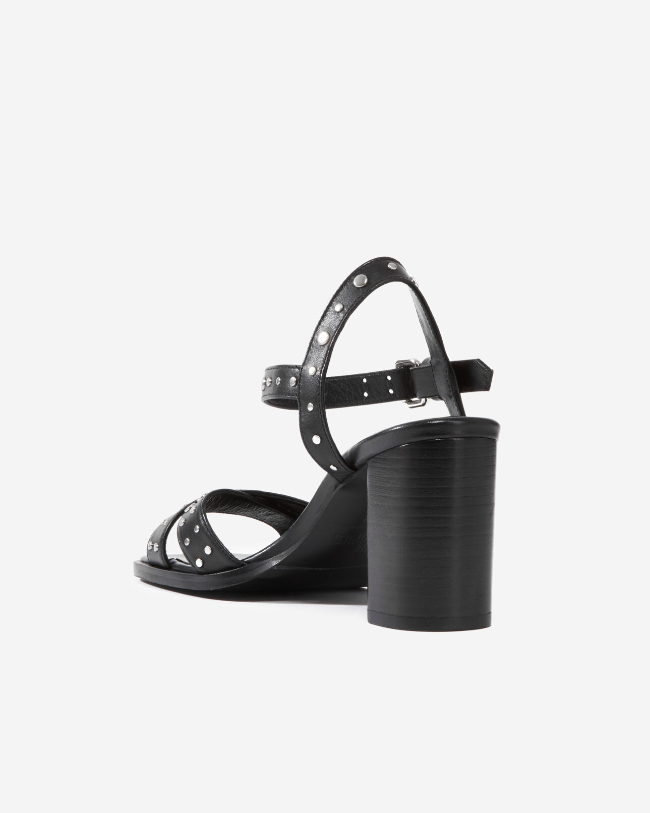 The Kooples FEMME BLACK sandales à talons en cuir