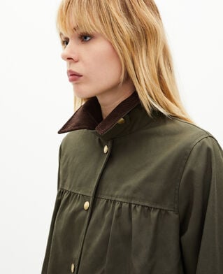 The Kooples WOMEN KAKI khaki cotton jacket