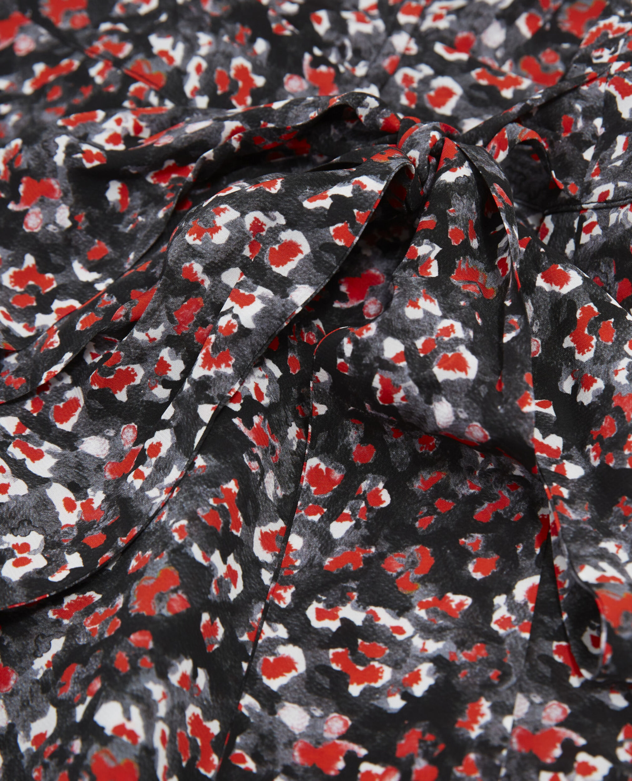 Short floral dress, BLACK - RED, hi-res image number null