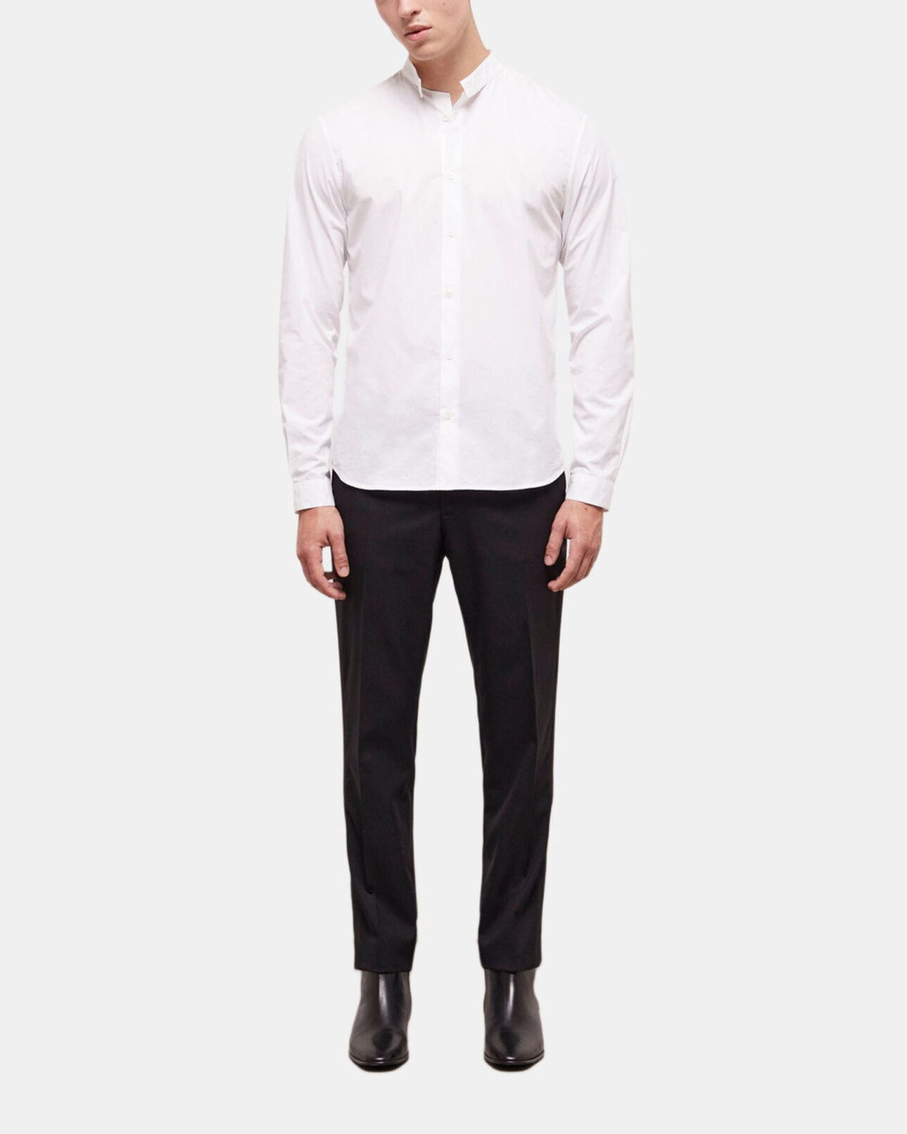 The Kooples HERREN WHITE weißes hemd mit offizierskragen