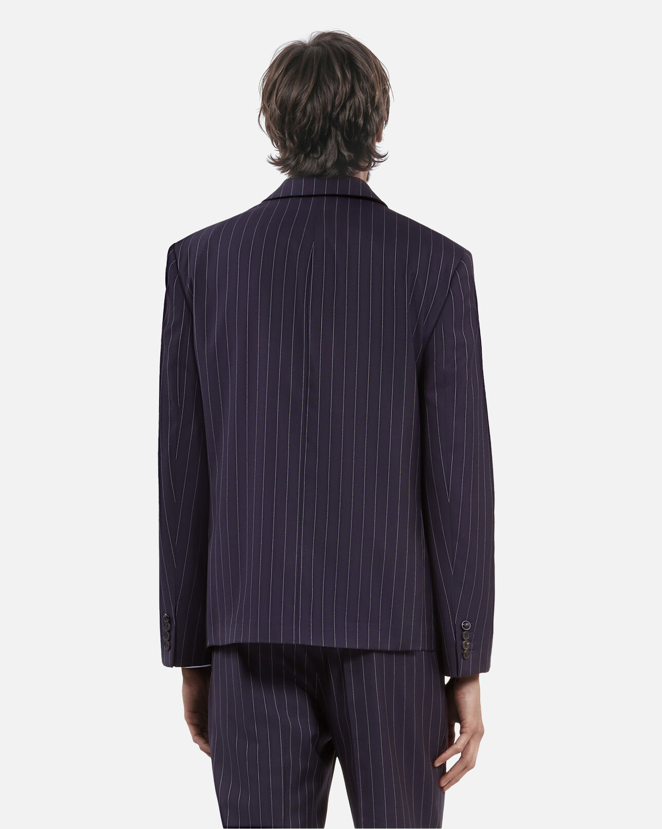 The Kooples MEN DARK NAVY blue pinstripe suit jacket