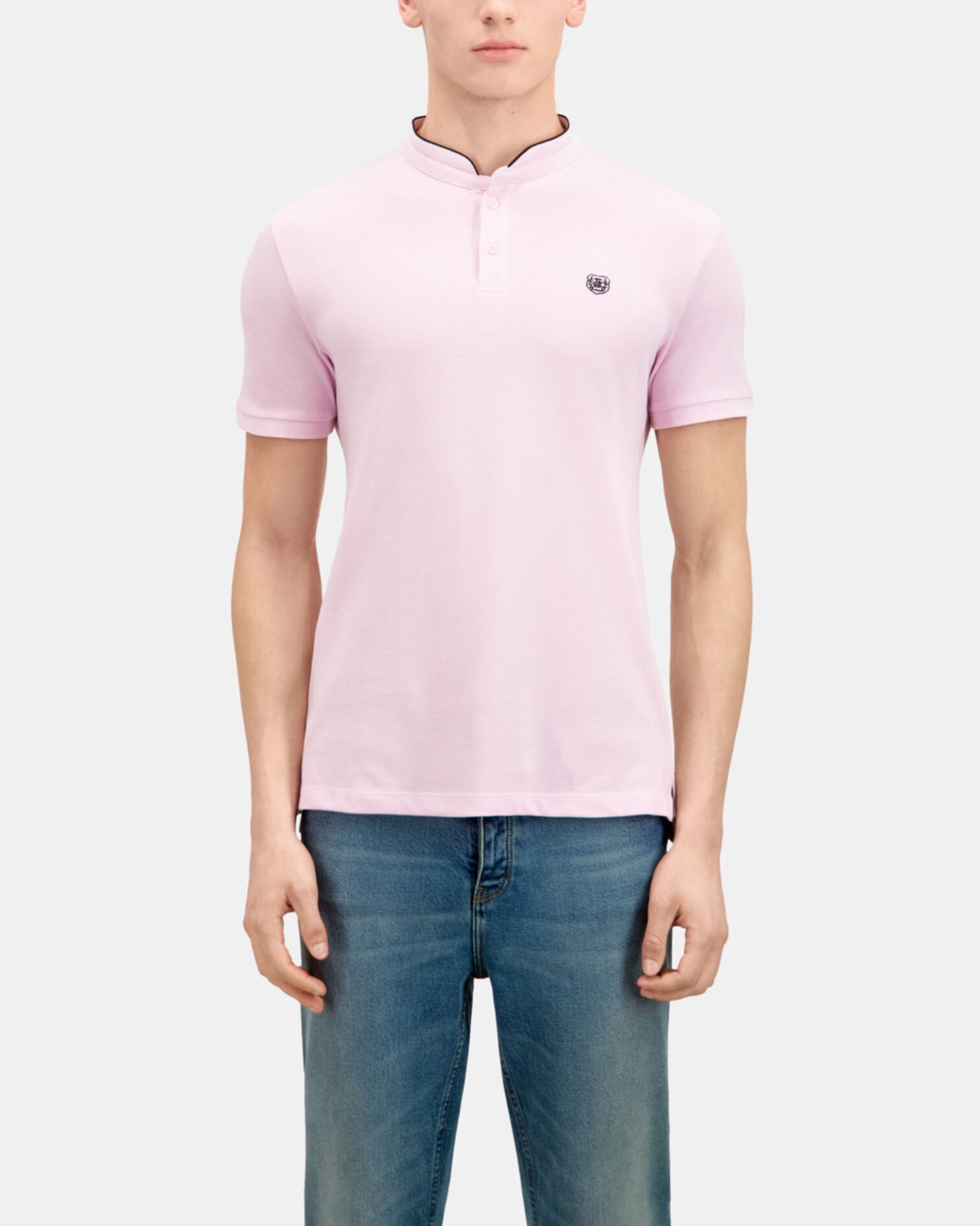 Polo rose en coton, PALE PINK, hi-res image number null