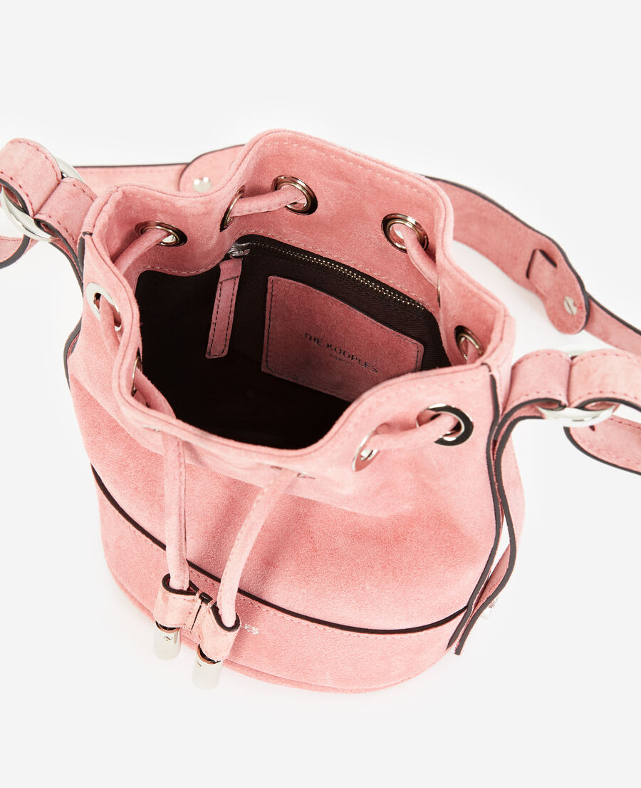 sac small tina en cuir rose