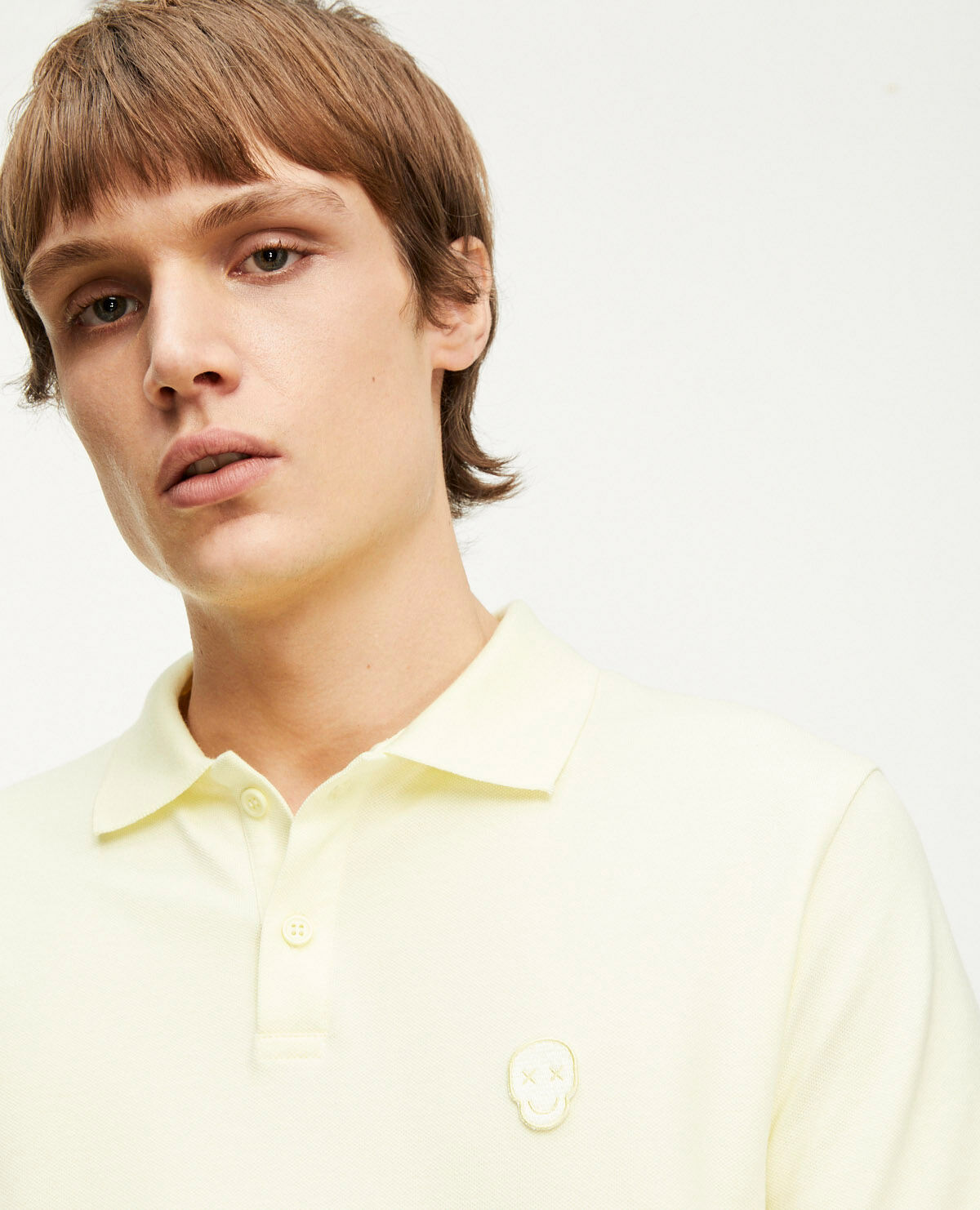 Light yellow polo shirt clearance
