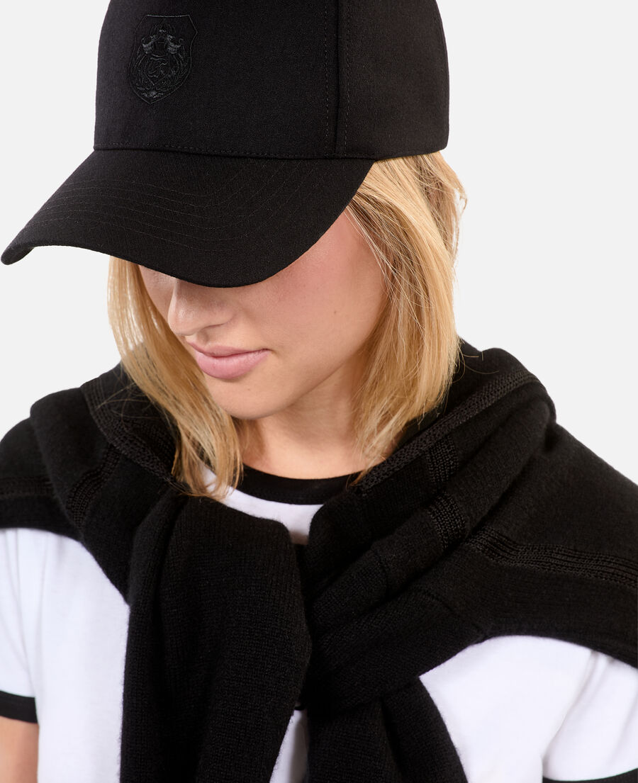 The Kooples FEMME BLACK casquette en flanelle noire