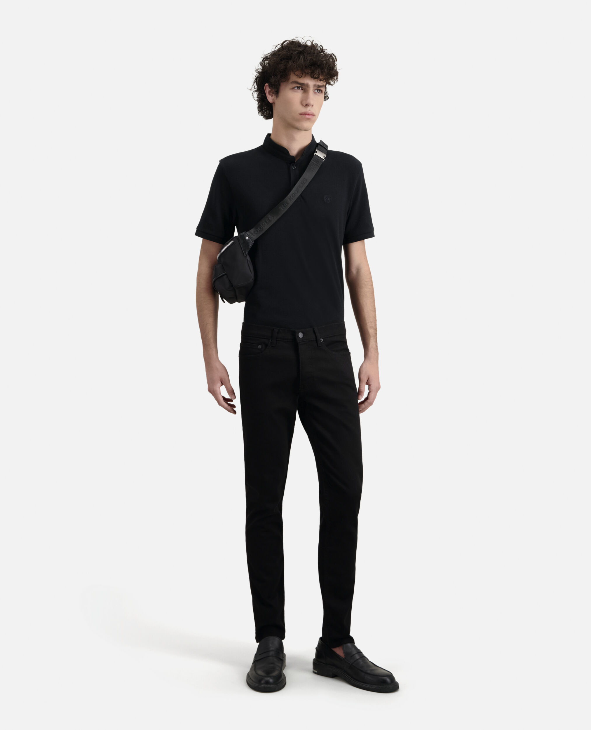 Slim black jeans, BLACK BRUT, hi-res image number null