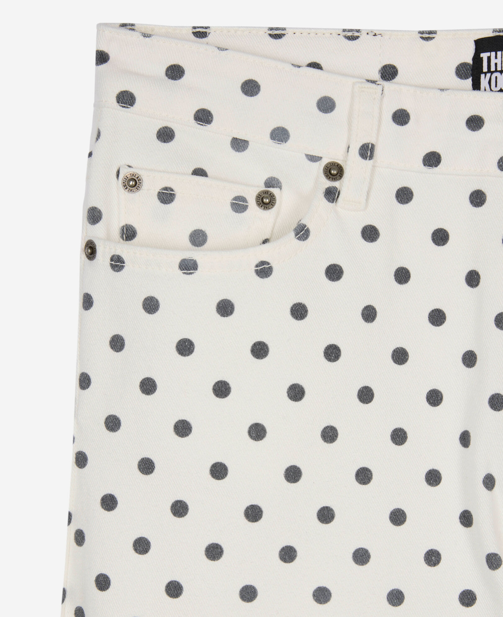 The Kooples DAMEN BEIGE GREY beige gepunktete slim-jeans