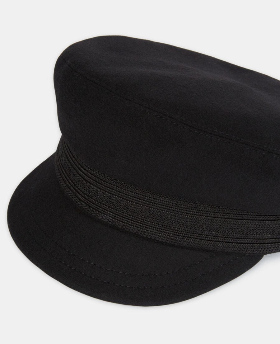 The Kooples MIXED BLACK black wool cap