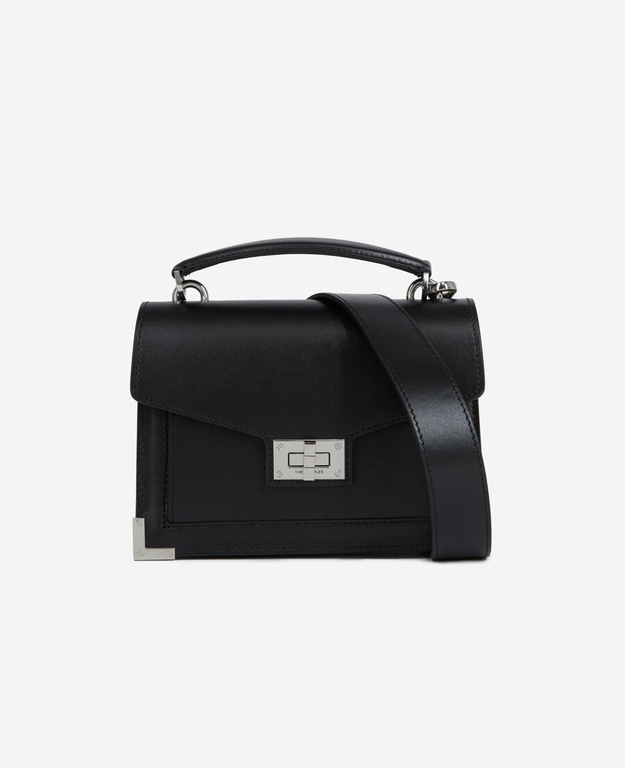 The Kooples WOMEN BLACK BRUT emily small bag in black leather
