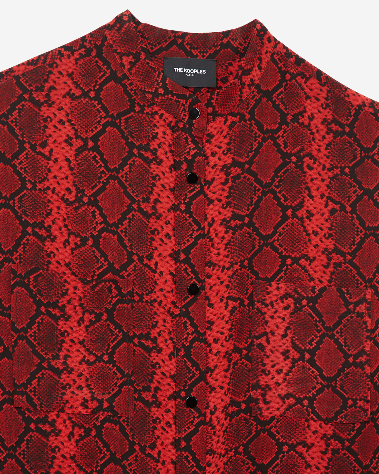 The Kooples FEMME RED chemise femme imprimée rouge col lavallière