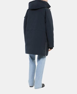 The Kooples HOMME NAVY parka &agrave; capuche bleu marine