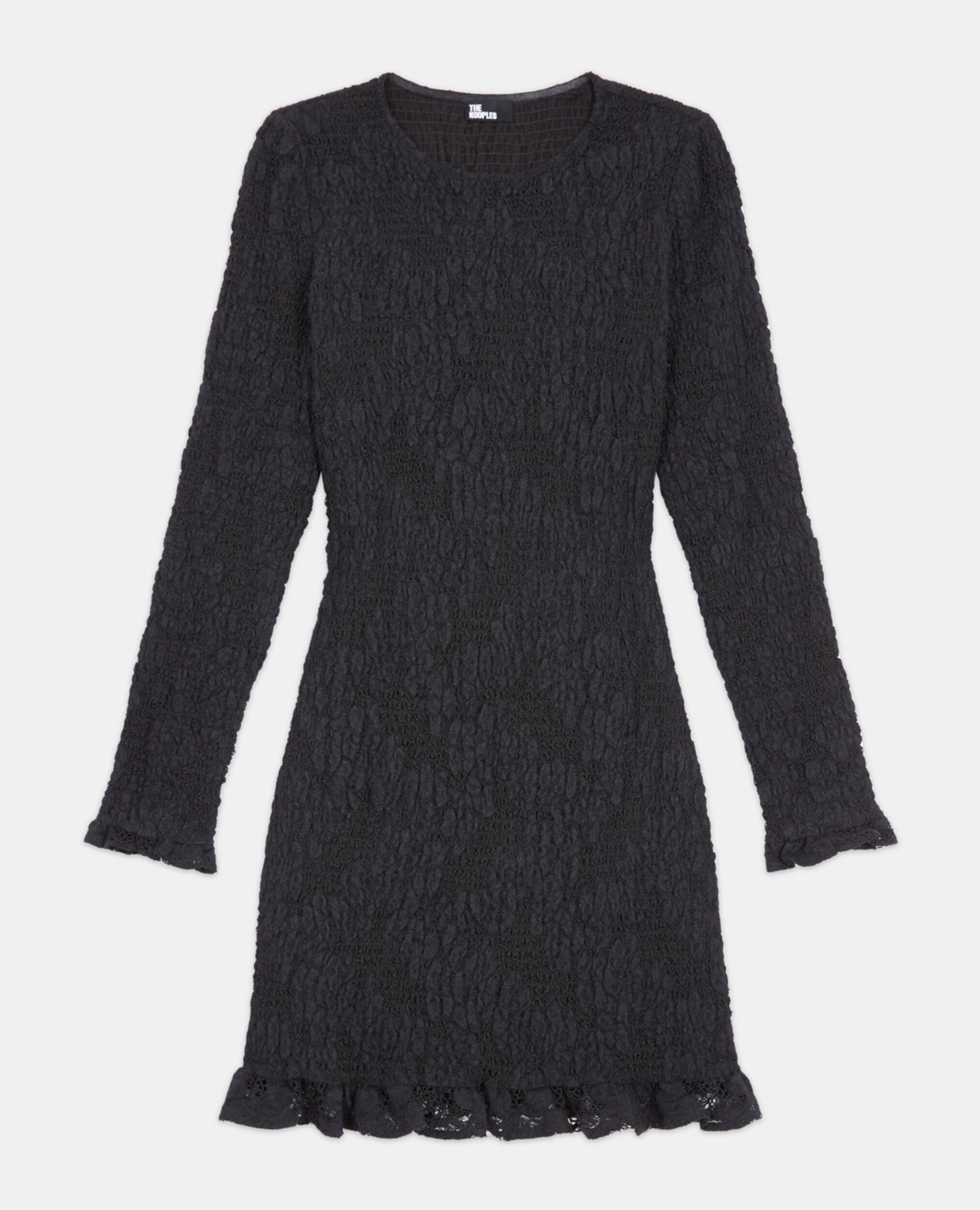 Short black lace dress, BLACK, hi-res image number null