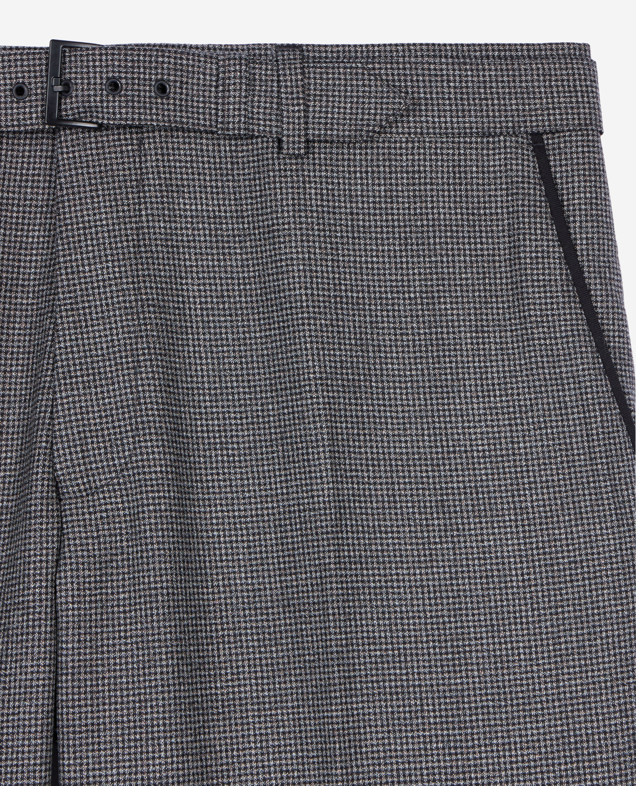 Black and white houndstooth suit trousers, BLACK GREY, hi-res image number null