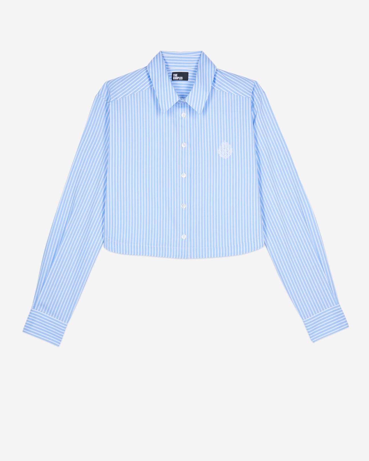 The Kooples WOMEN BLUE WHITE short striped shirt