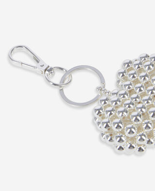 The Kooples F SILVER silver heart bag charm