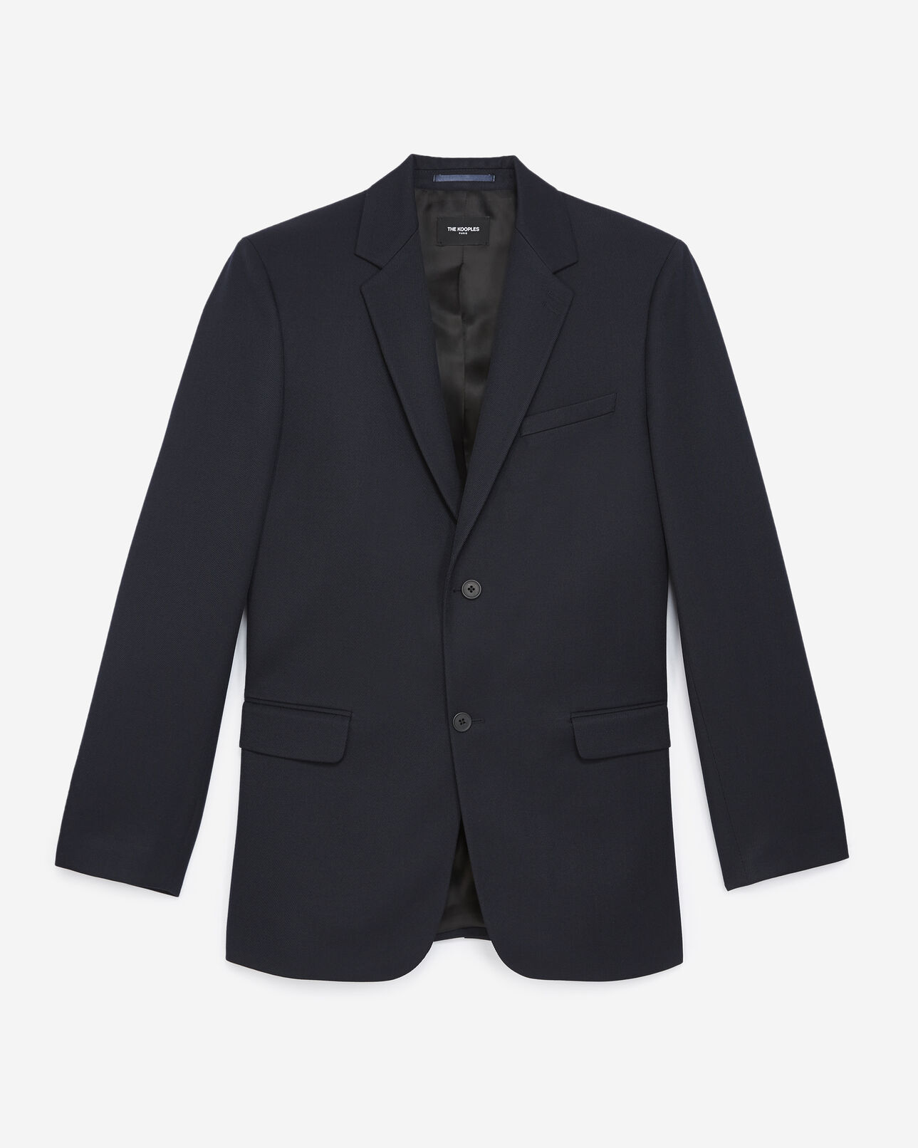 The Kooples HERREN NAVY schwere marineblaue button-down-jacke