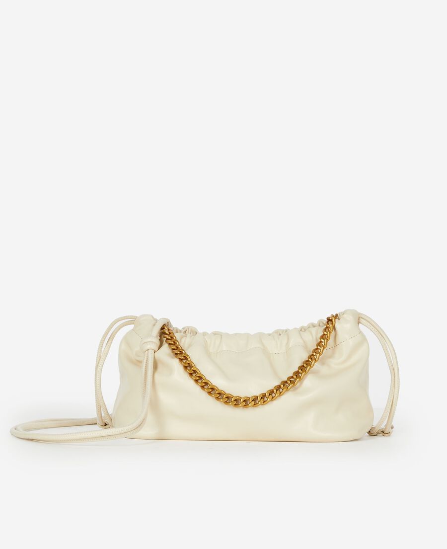 The Kooples FEMME ECRU sac taylor en cuir recycl&eacute; &eacute;cru
