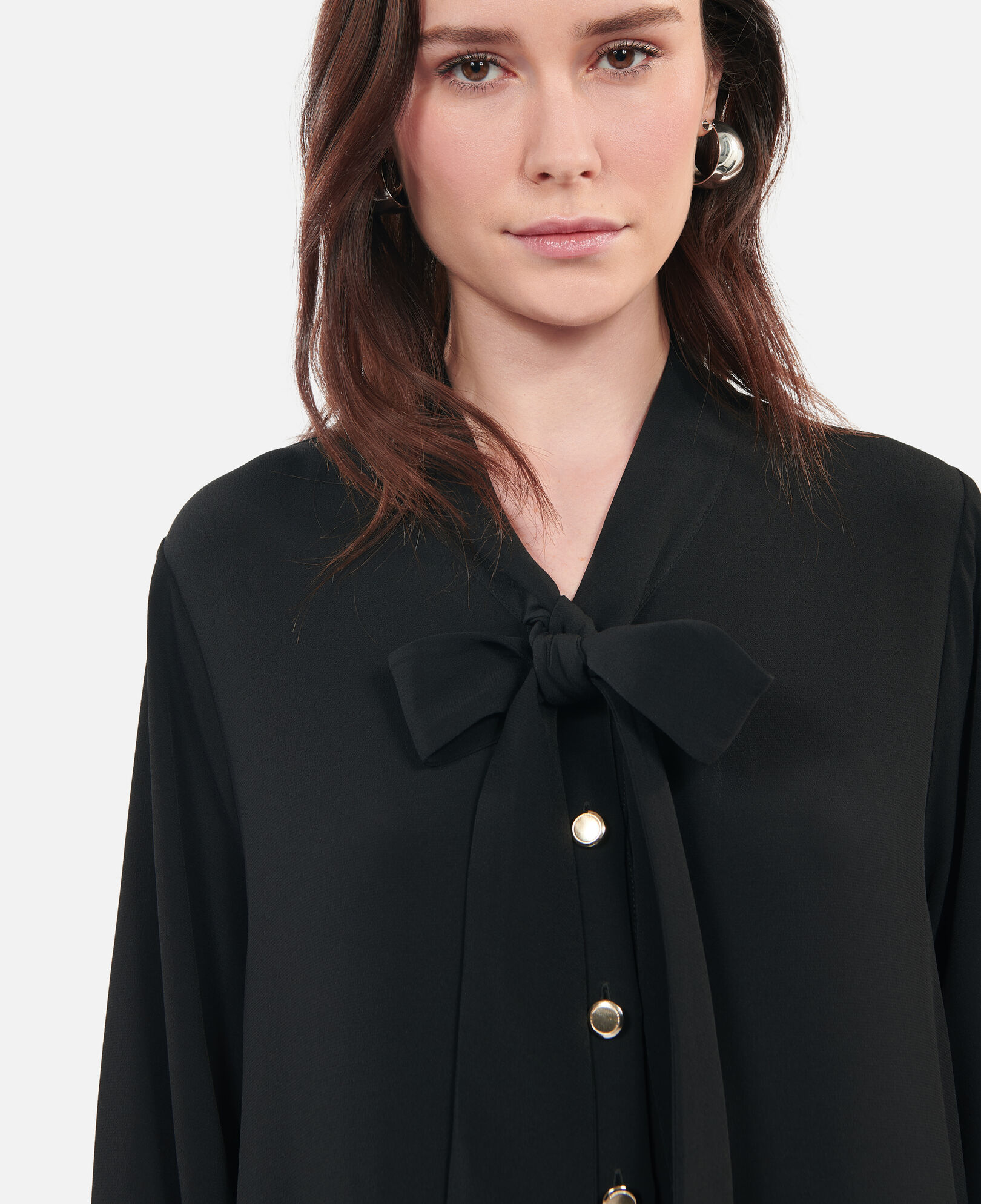 The Kooples MUJER BLACK vestido negro corto plisado