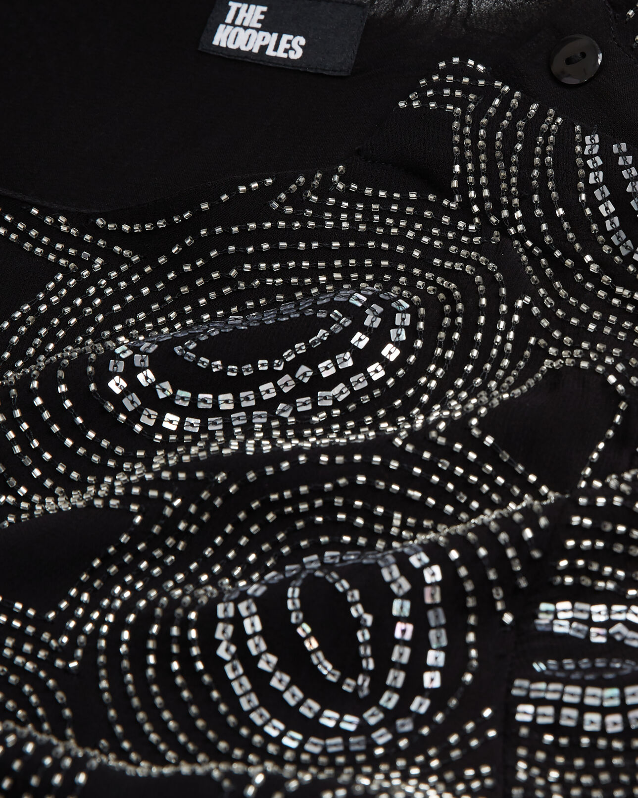 The Kooples FEMME BLACK top à strass noir