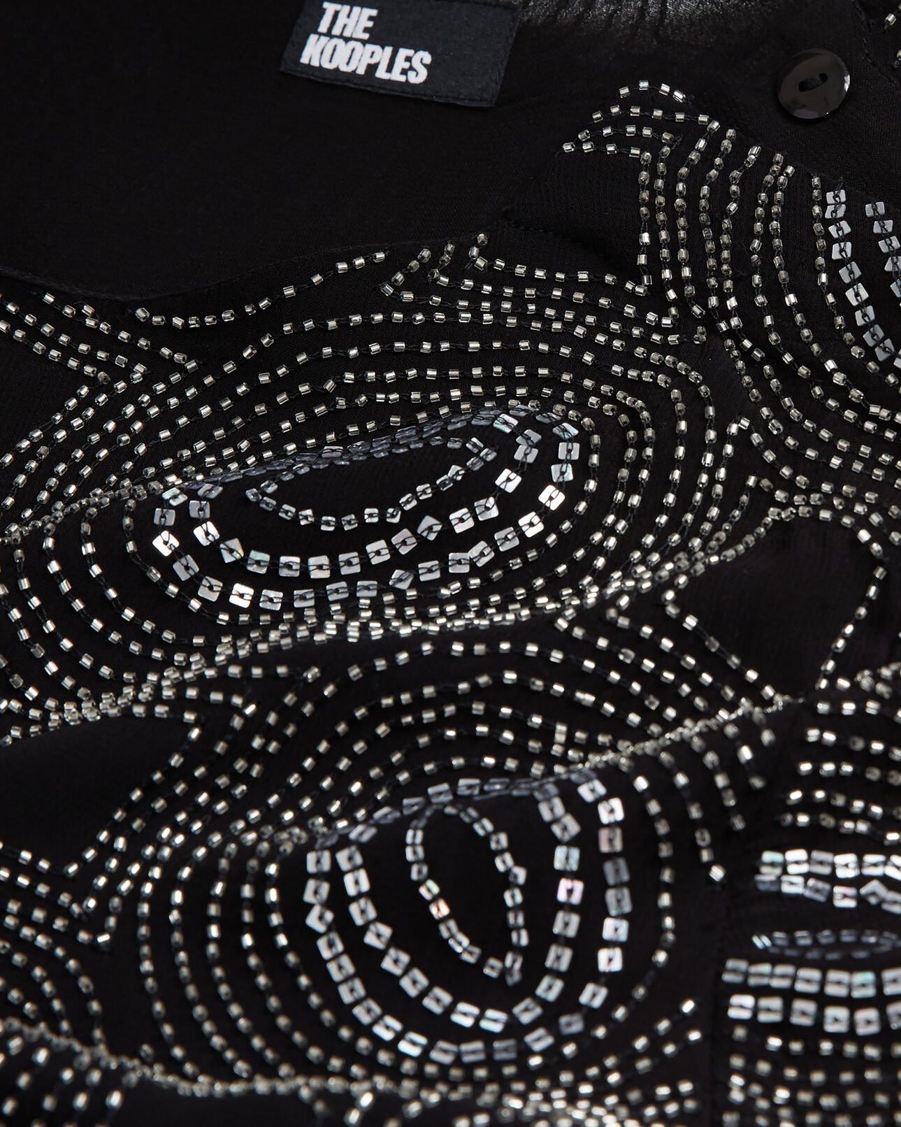 The Kooples FEMME BLACK top à strass noir