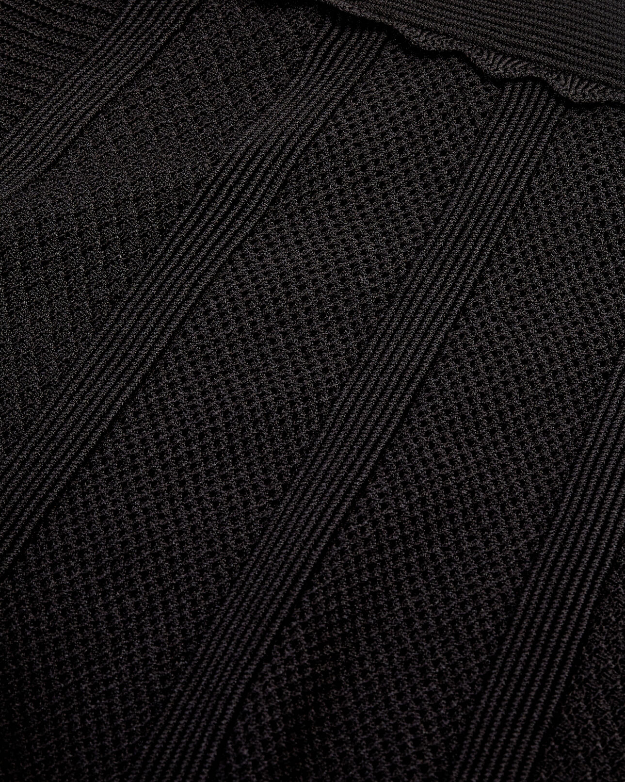 The Kooples WOMEN BLACK long black openwork knit skirt