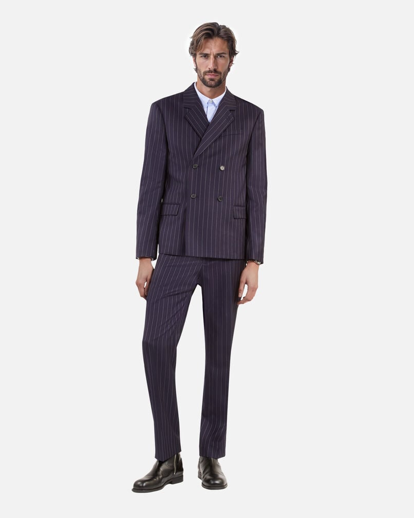 The Kooples HOMME DARK NAVY veste de costume à rayures bleue