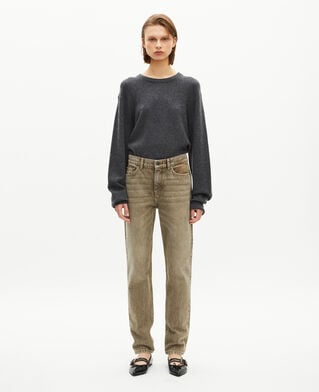 The Kooples F OLIVE wide-leg olive jeans