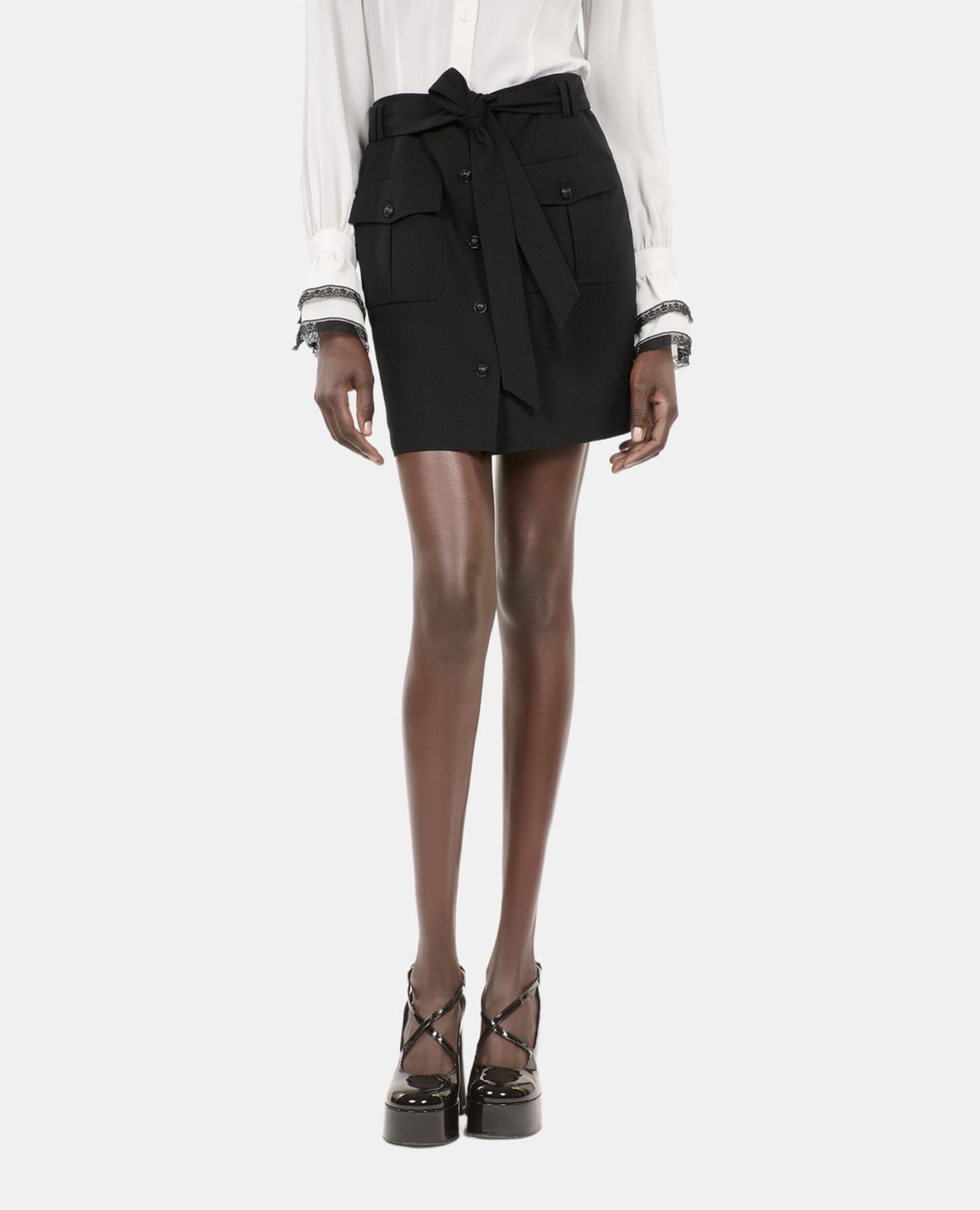 Jupe courte noire, BLACK, hi-res image number null