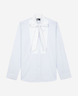 The Kooples WOMEN BLUE WHITE light blue pinstripe shirt
