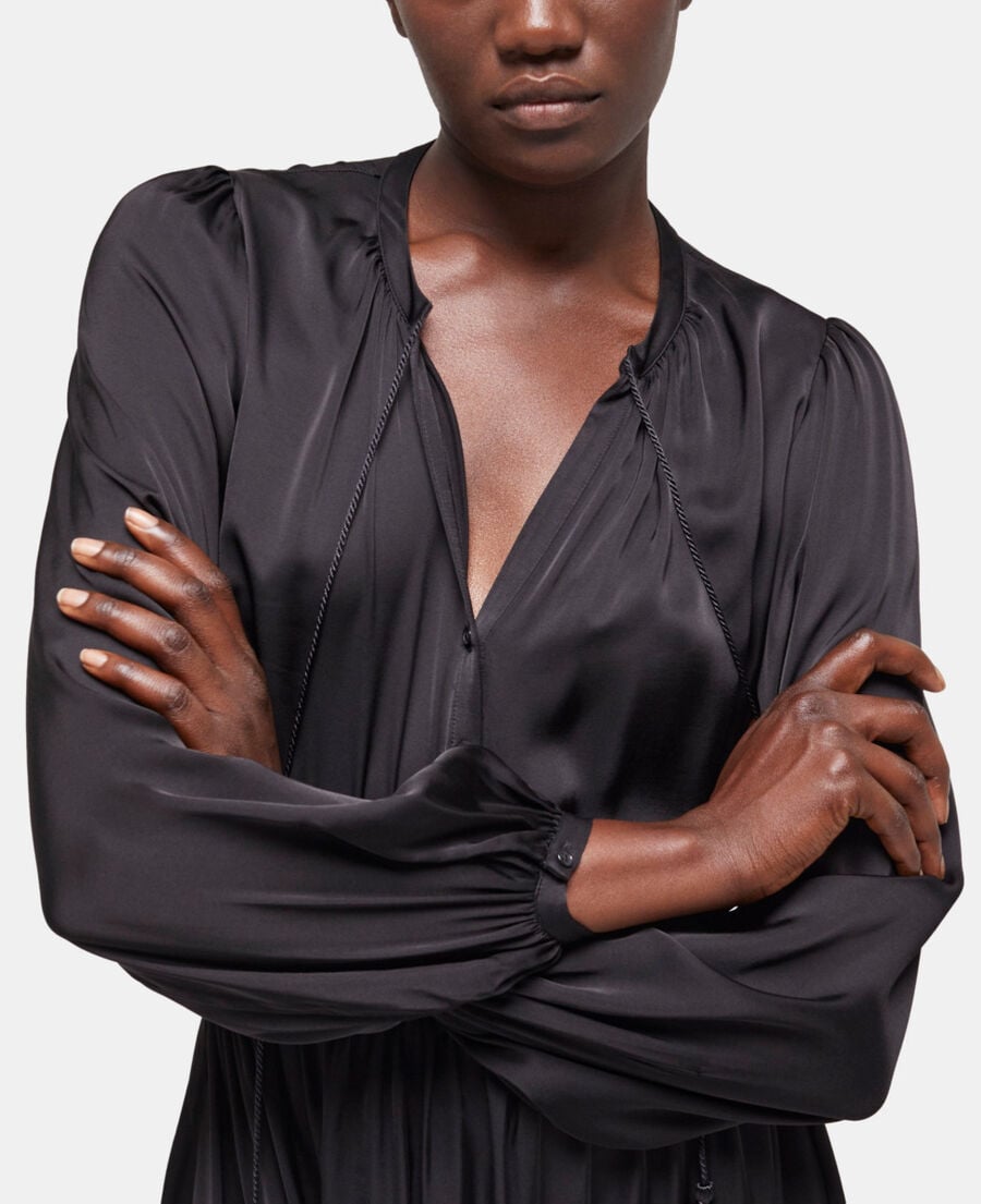 The Kooples FEMME BLACK robe longue noire