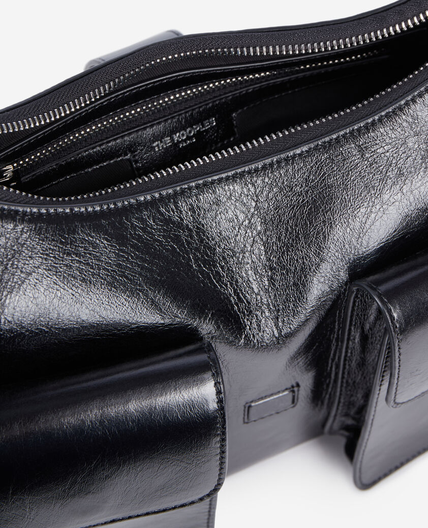 The Kooples WOMEN BLACK black leather amelia xl bag