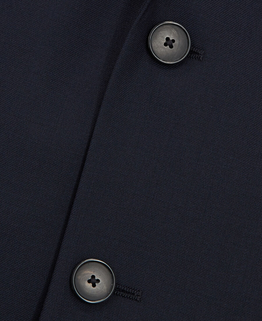 veste de costume en laine bleu marine